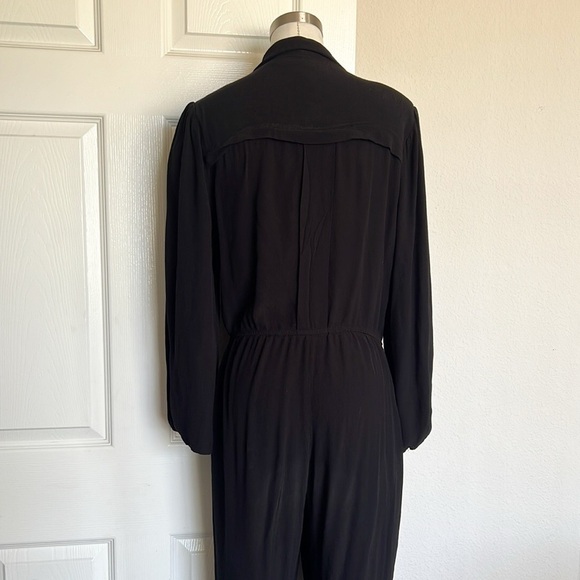 REISS Selena Utility Black Jumpsuit - Picture 9 of 15